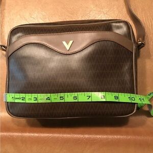 Valentino Dark Brown Leather Messenger Bag